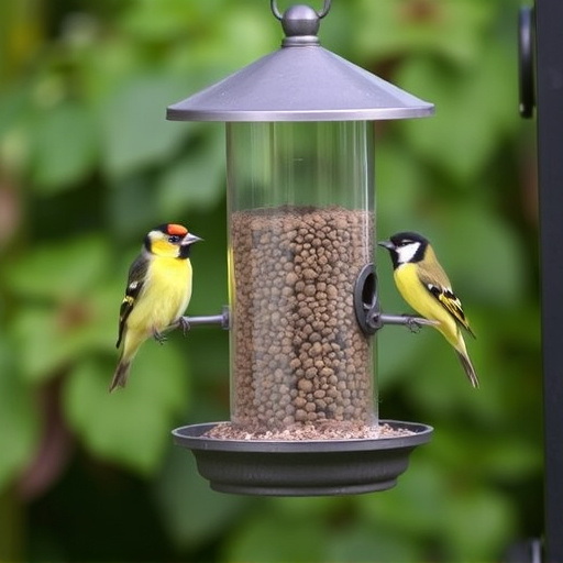 Garden feeder suited for finches, tits
