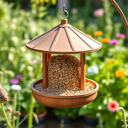 Garden feeder with no-waste seed design