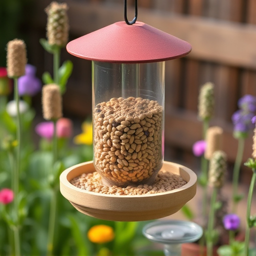 Garden feeder with no-waste seed design