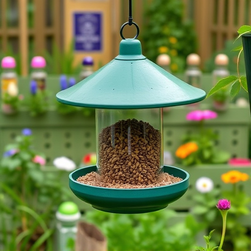Garden feeder with no-waste seed design