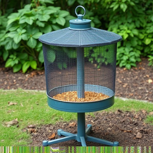 Ground feeder with protective mesh cover