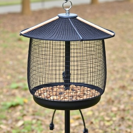 Ground feeder with protective mesh cover