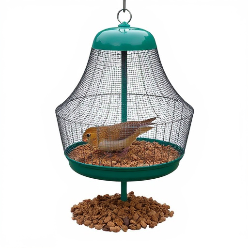 Ground feeder with protective mesh cover