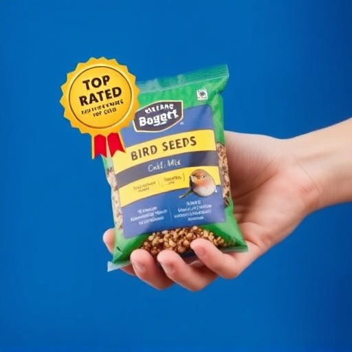 Hand holding top-rated bird seed mix