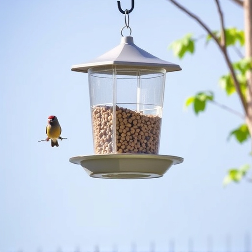Hanging feeder with waste-catching tray