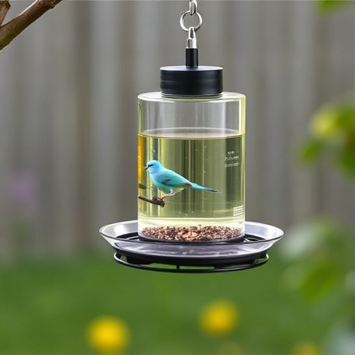 Hanging feeder with waste-catching tray