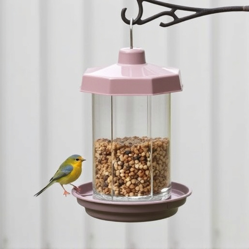 Hanging feeder with waste-catching tray
