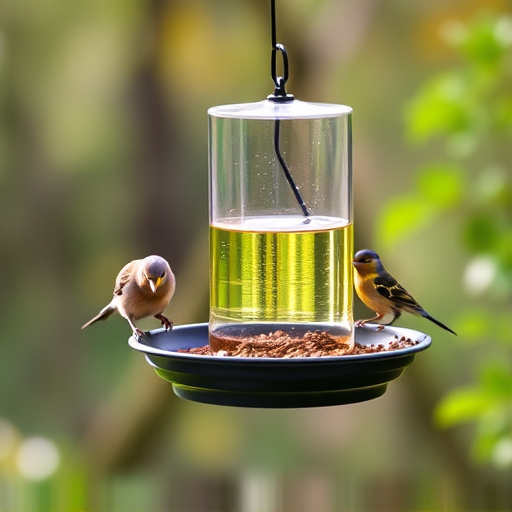 Hanging feeder with waste-catching tray