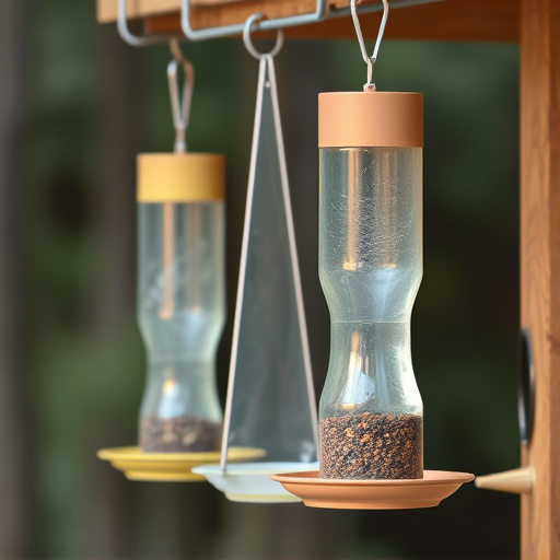 Hanging feeders attached to feeding station