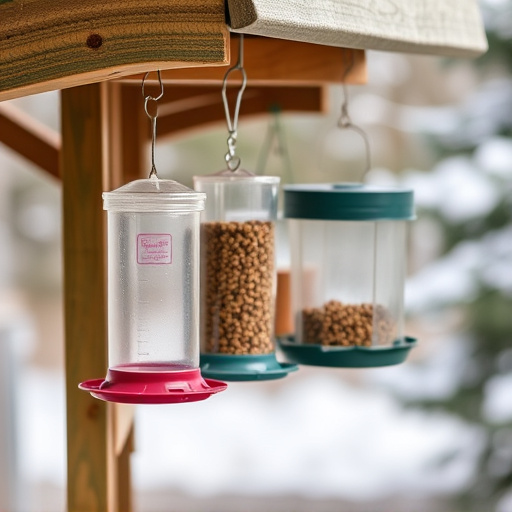 Hanging feeders attached to feeding station