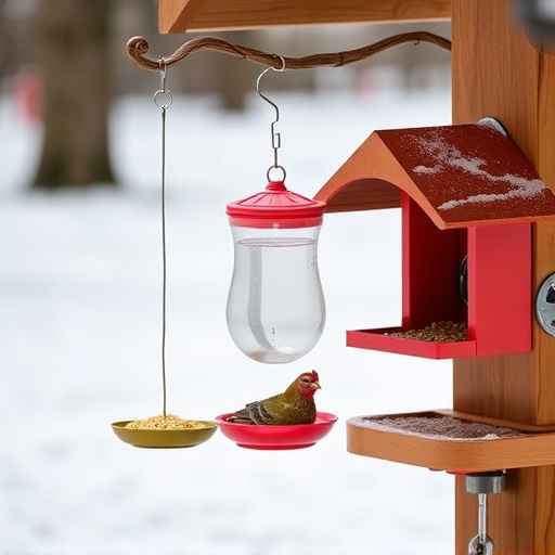 Hanging feeders attached to feeding station