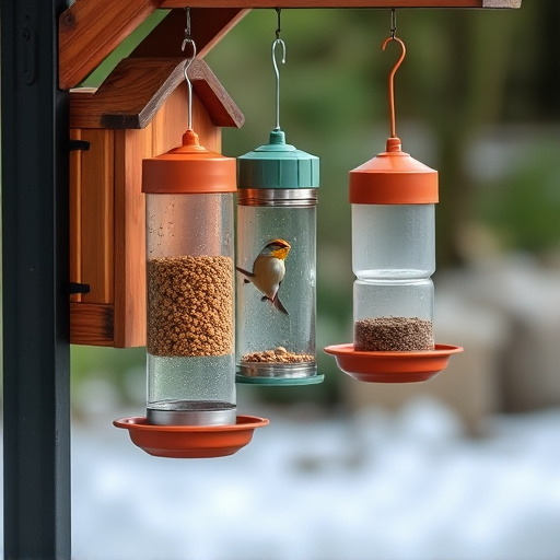 Hanging feeders attached to feeding station