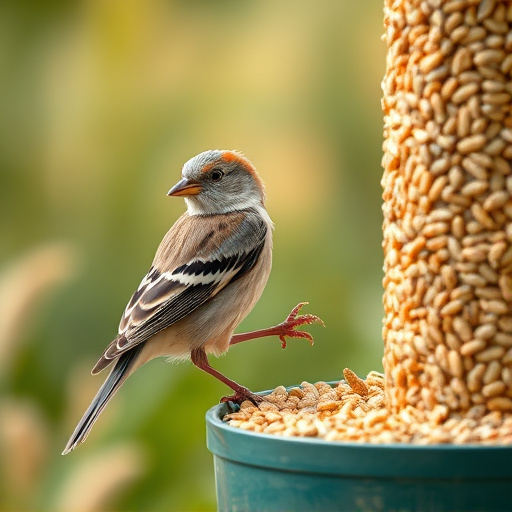 Healthy bird seed without wheat content