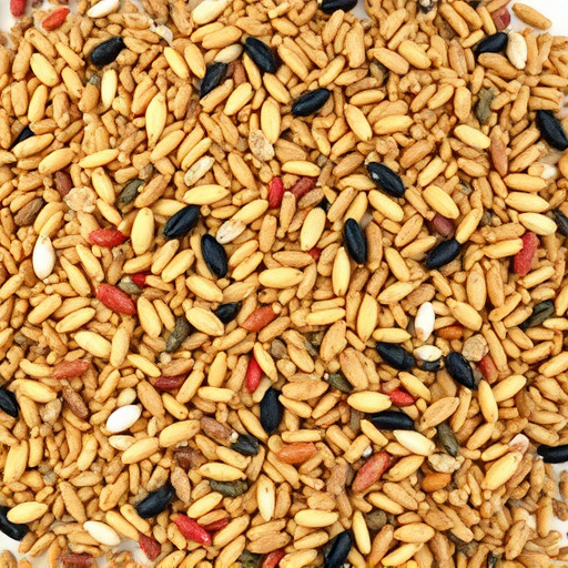 Heap of assorted bird seed mix
