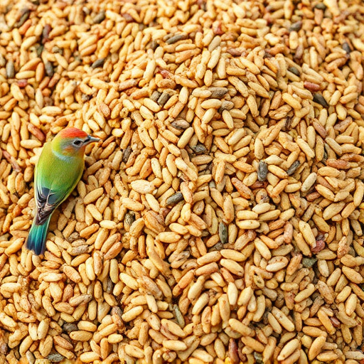 Heap of assorted bird seed mix