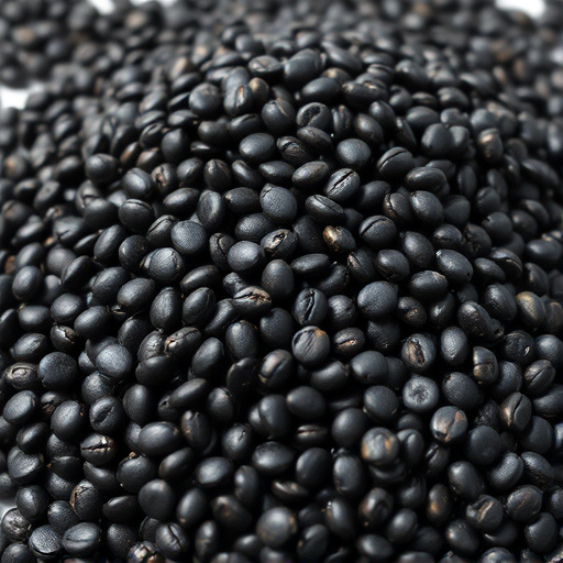 Heap of black oil sunflower seeds