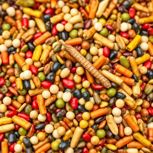 Heap of colourful wild bird seeds