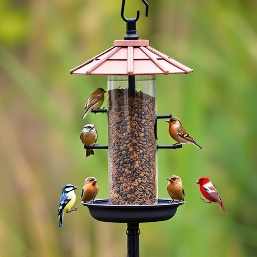 Heavy-duty freestanding feeder for wild birds