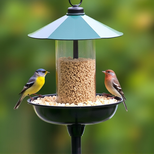 Heavy-duty freestanding feeder for wild birds