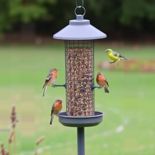 Heavy-duty freestanding feeder for wild birds