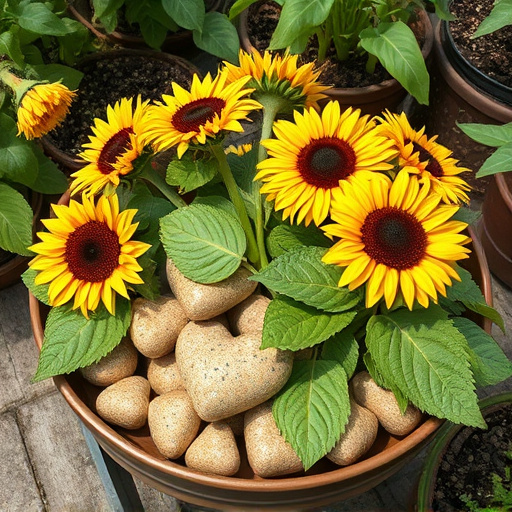 Hulled sunflower hearts on garden tray