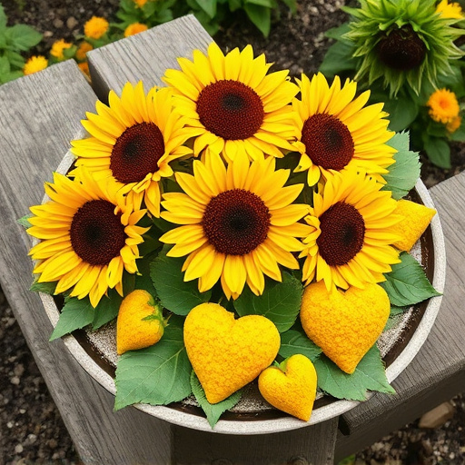 Hulled sunflower hearts on garden tray