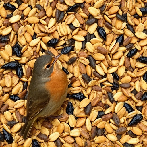 Insect-rich seed mix for UK robins