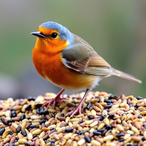 Insect-rich seed mix for UK robins