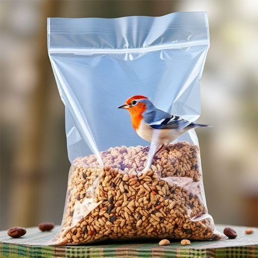 Large clear bag of wild bird seed