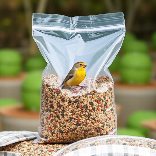 Large clear bag of wild bird seed