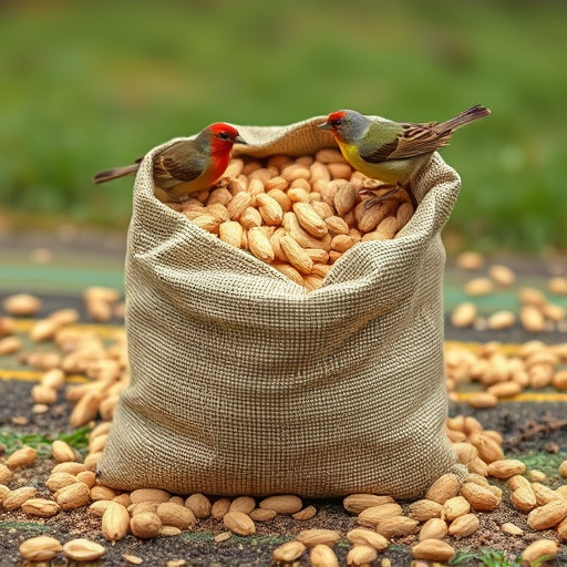 Large sack of peanuts for birds