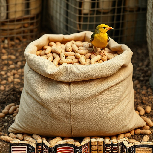 Large sack of peanuts for birds