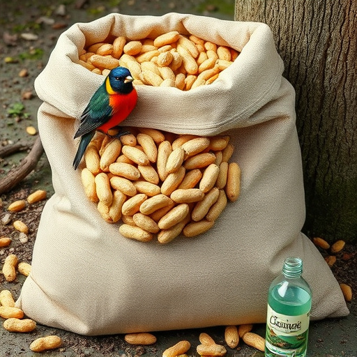 Large sack of peanuts for birds
