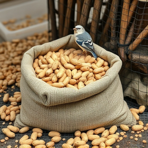 Large sack of peanuts for birds