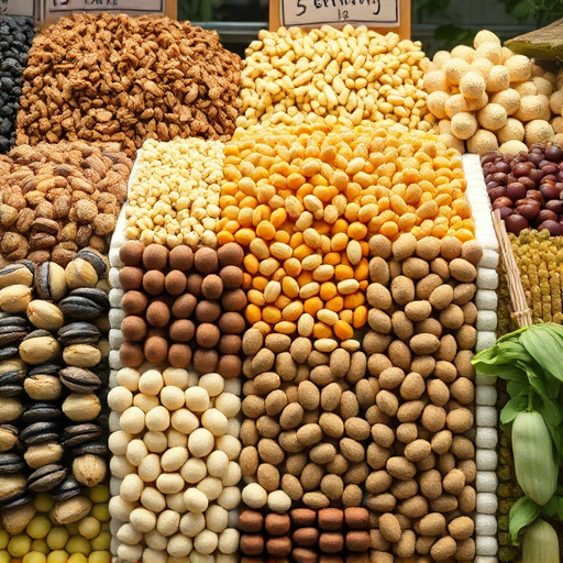 Large variety of seeds on display