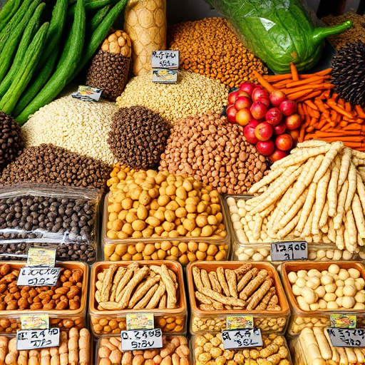 Large variety of seeds on display