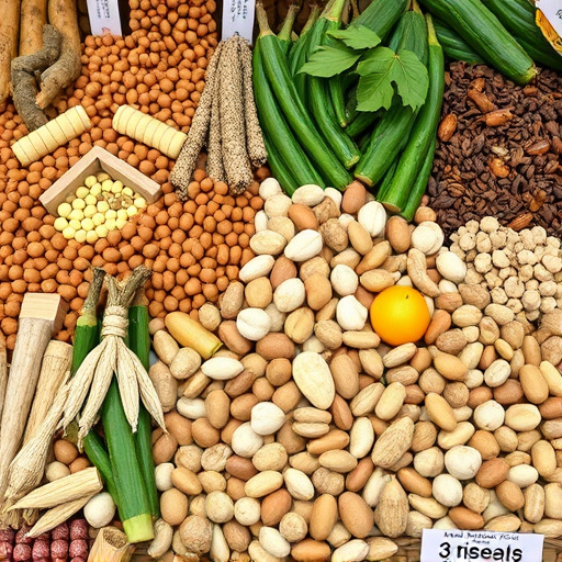 Large variety of seeds on display