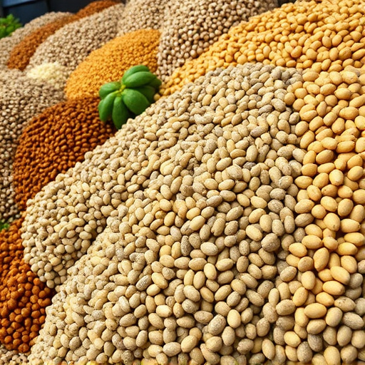 Large variety of seeds on display