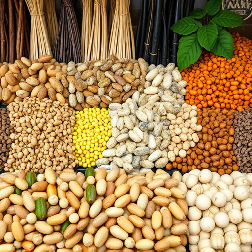Large variety of seeds on display