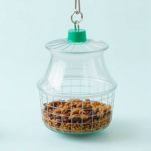 Mealworm feeder with protective wire mesh