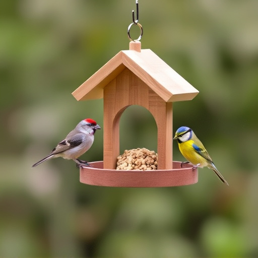 Minimalist feeding station for small birds