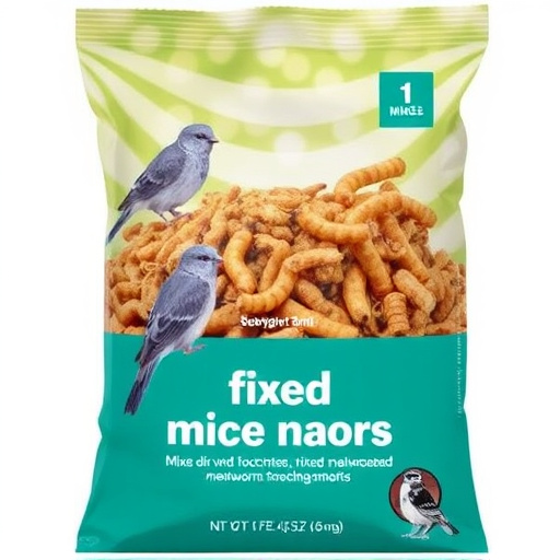 Mixed bird feed with added mealworms