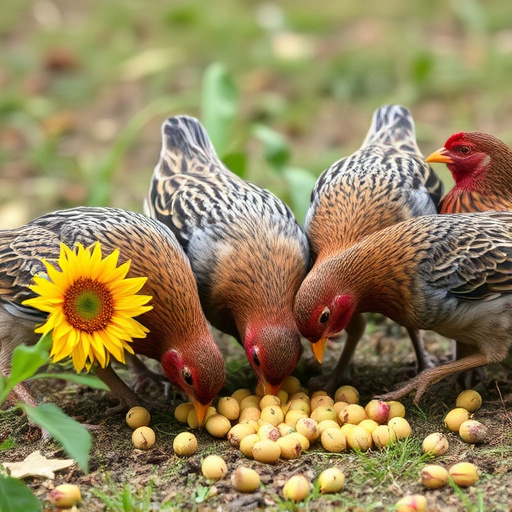 Mixed flock eating sunflower hearts