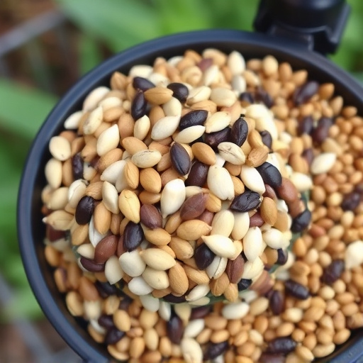 Mixed seeds without husks in feeder