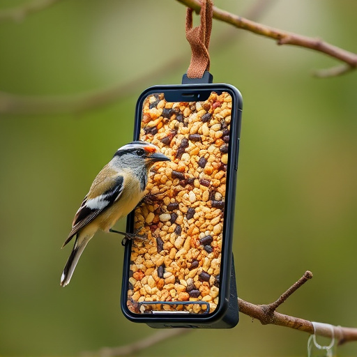 Mobile phone browsing bird seed deals