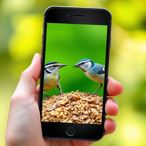 Mobile phone browsing bird seed deals