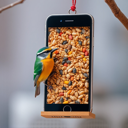 Mobile phone browsing bird seed deals
