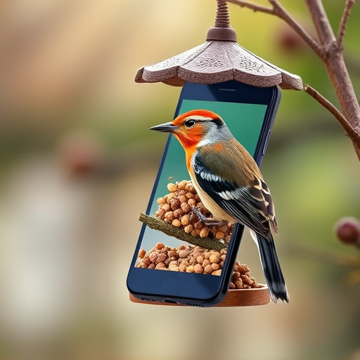 Mobile phone browsing bird seed deals
