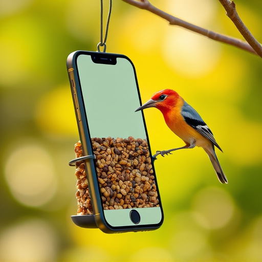 Mobile phone browsing bird seed deals