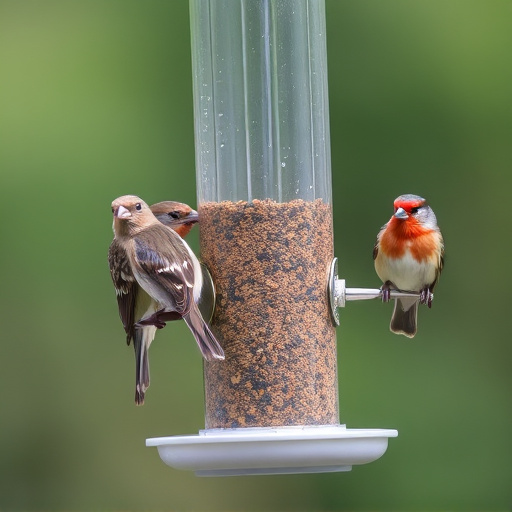 Multiple birds perched on suet feeder